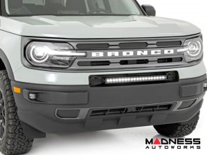 Ford Bronco Sport Front Bumper Light Bar Mount w/ 20" Single Row Black Series LED w/ White DRL